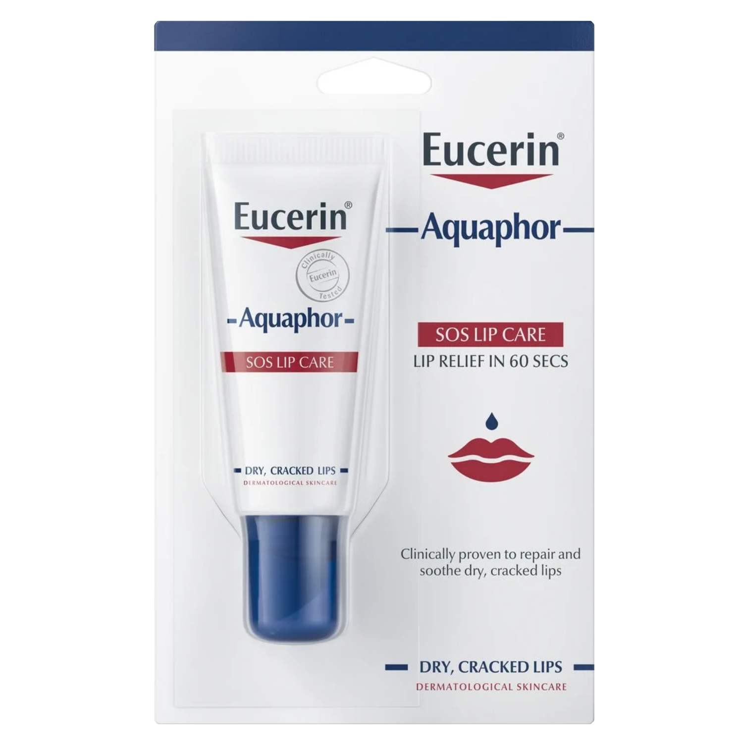 Eucerin Aquaphor SOS Lip Balm For Dry & Cracked Lip Repair 10ml