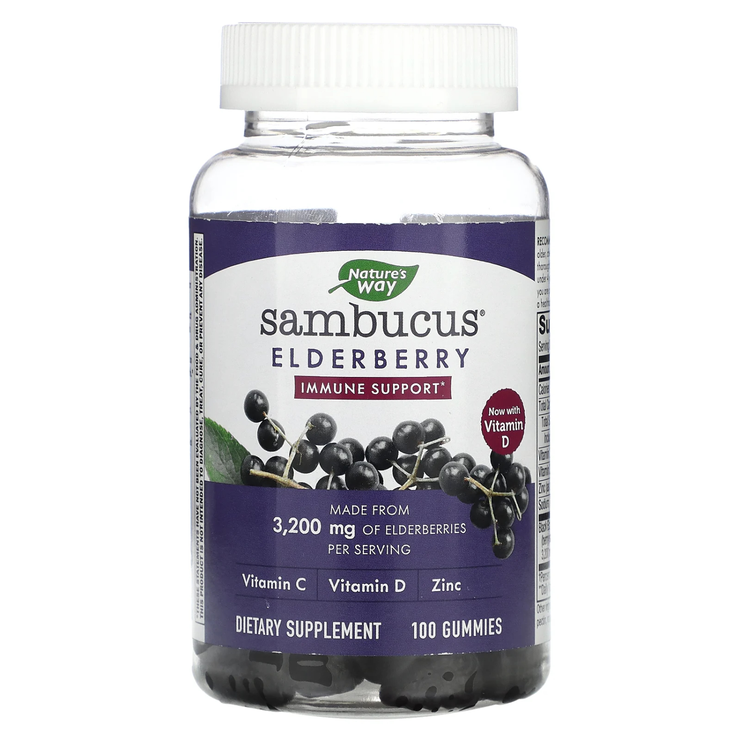 Nature's Way Sambucus Elderberry Adult's Immune Boost Gummies Gummies 60's