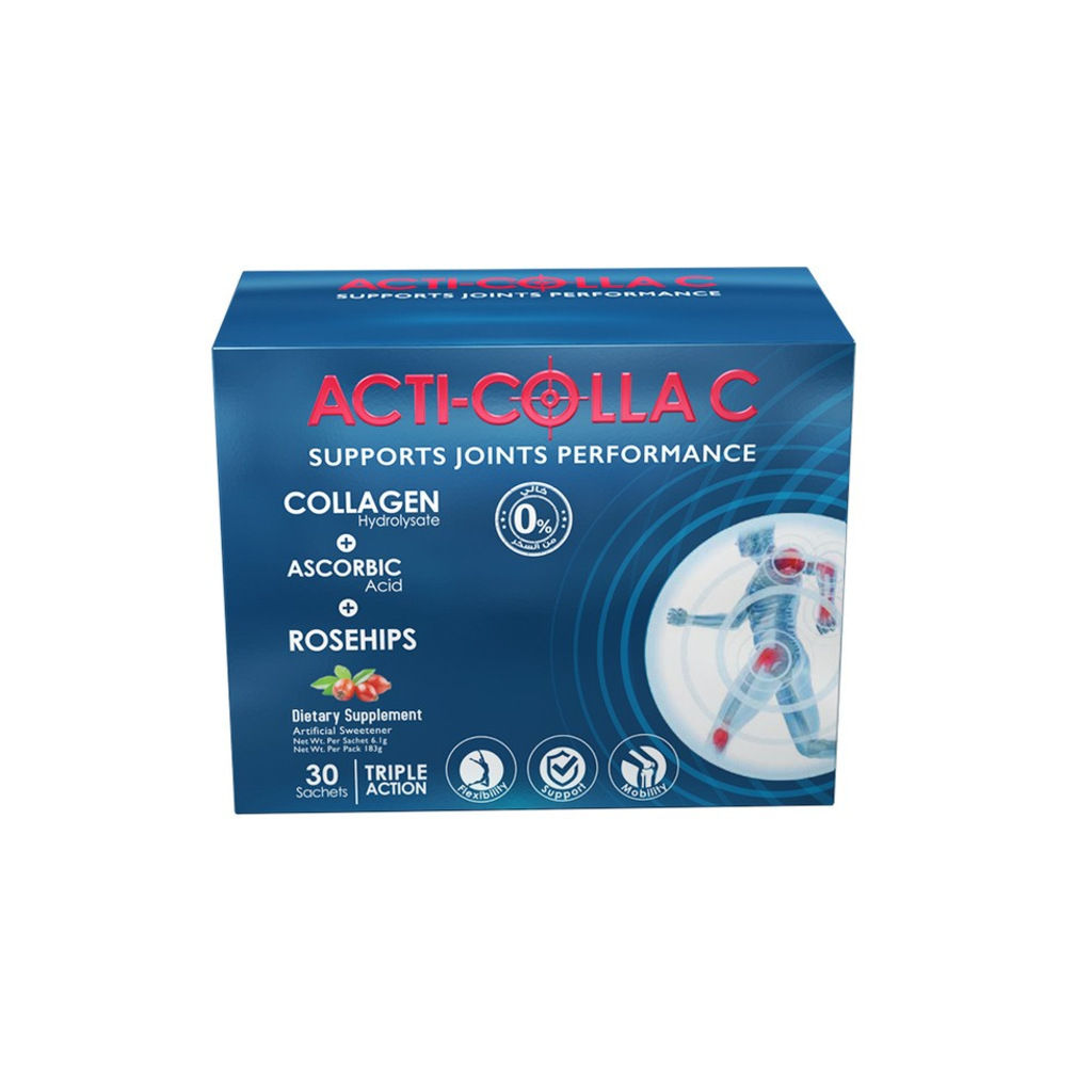 Eva Pharma Acti-Colla C, Collagen Supplement Sachets For Joints Performance, Pack of 30's