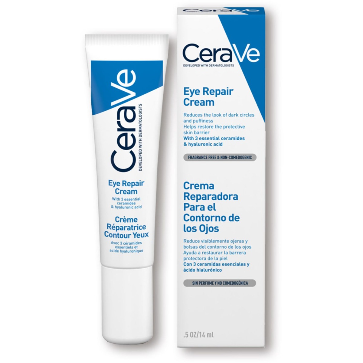 Cerave Eye Repair Cream For Dark Circles And Puffiness With Hyaluronic Acid 14ml