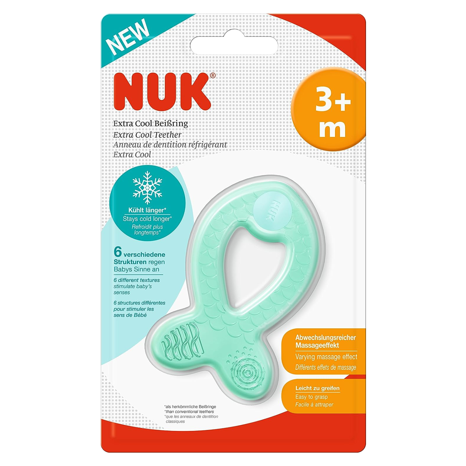 Back Image for NUK Extra Cool Teether with Cooling & Massaging Effect 3m