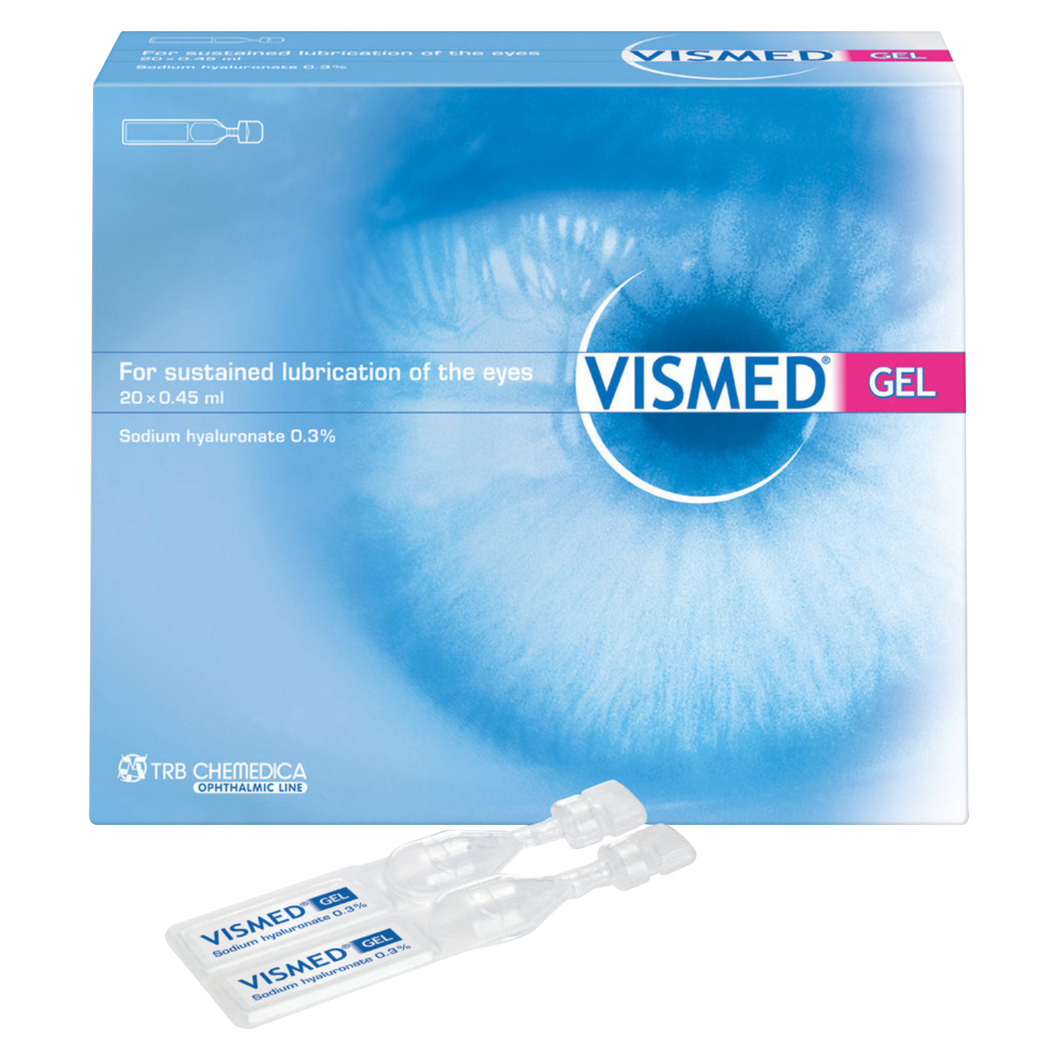 Vismed Gel 0.3% Lubricating Eye Drops Monodose 0.45 mL 20's