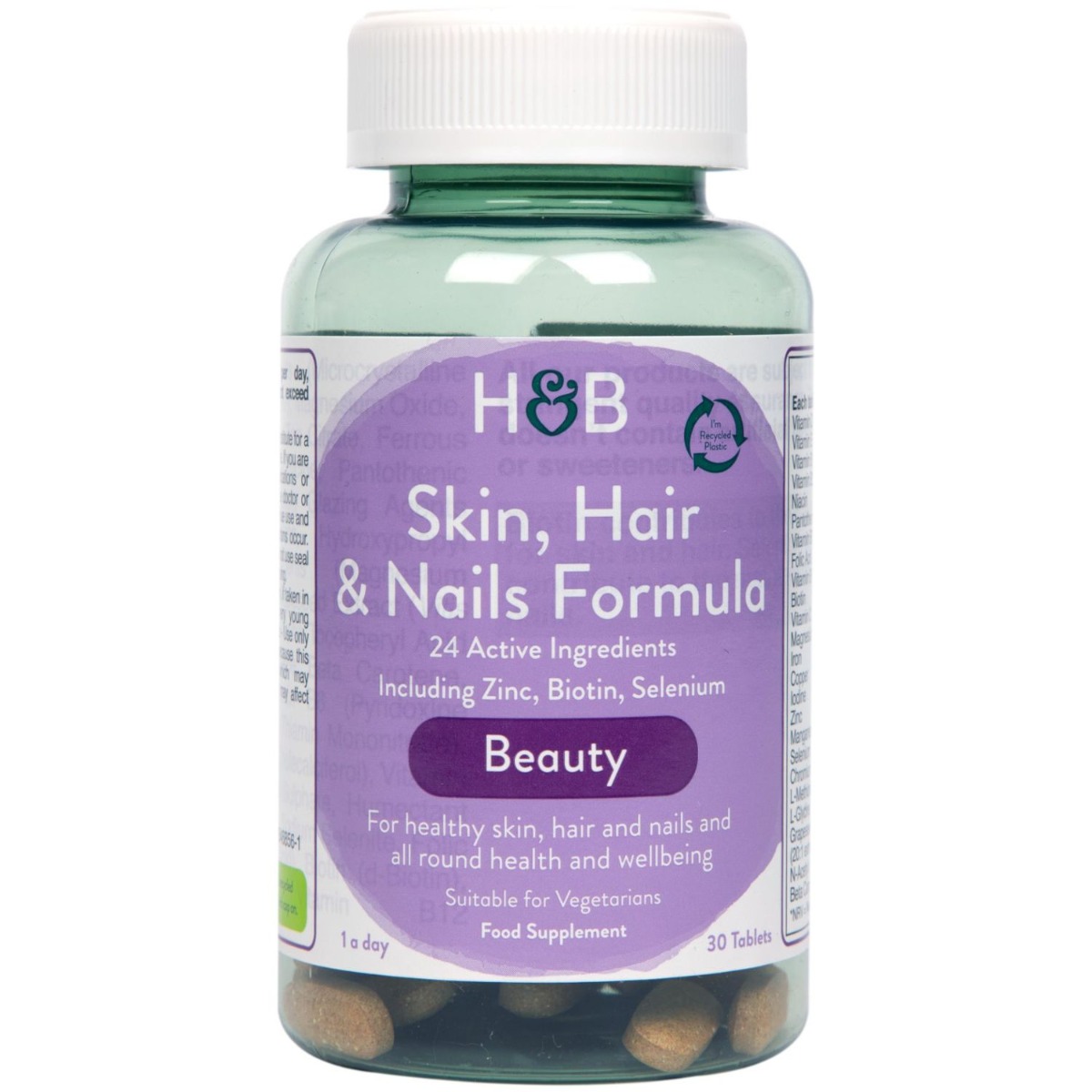 Back Image for Holland & Barrett Skin, Hair & Nails Formula Tablets 30's