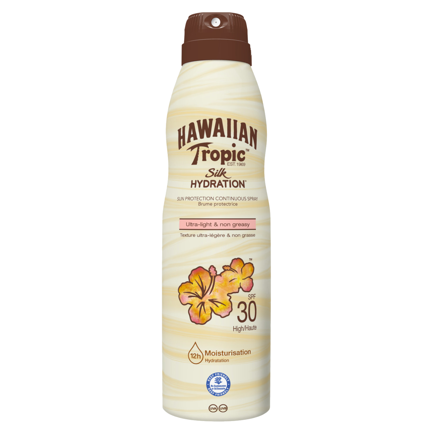 Hawaiian Tropic Silk Hydration Weightless Continous Spray Sunscreen SPF 30 177ml