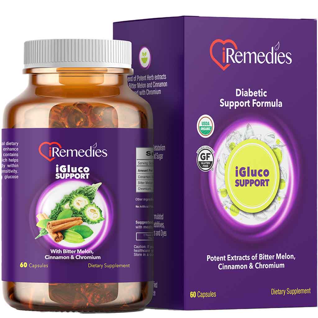 iRemedies iGluco Support Vegetarian Wafers, Gluten free, Pack of 60's