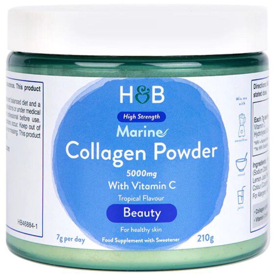 Product Image for Holland & Barrett MARINE COLLAGEN TROPICAL POWDR 5000MG 210g