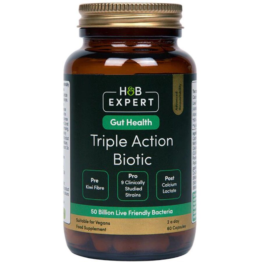 Product Image for Holland & Barrett EXPERT TRIPLE ACTION BIOTIC GUT FORMULA Tablets 60's 