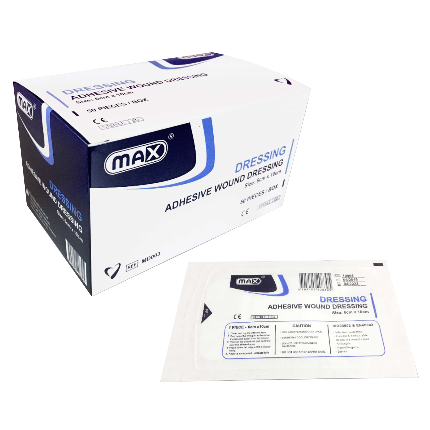 Product Image for Max Wound Adhesive Dressing 6X10cm 50pcs