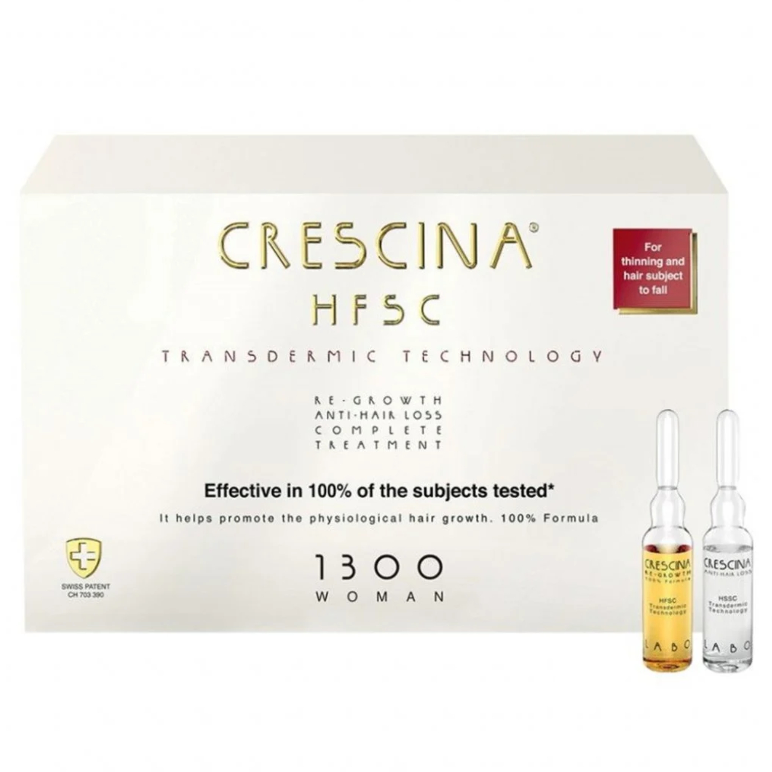 Crescina HFSC Transdermic Treatment 1300 Woman Ampoules 3.5ml x10+10