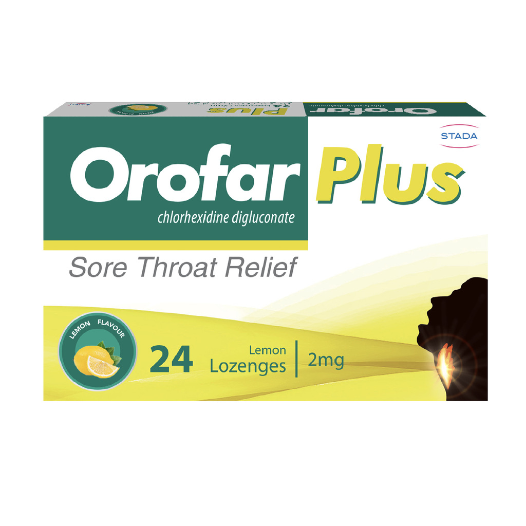 Orofar Plus Lemon 24 Lozenges, 2mg Chlorhexidine 