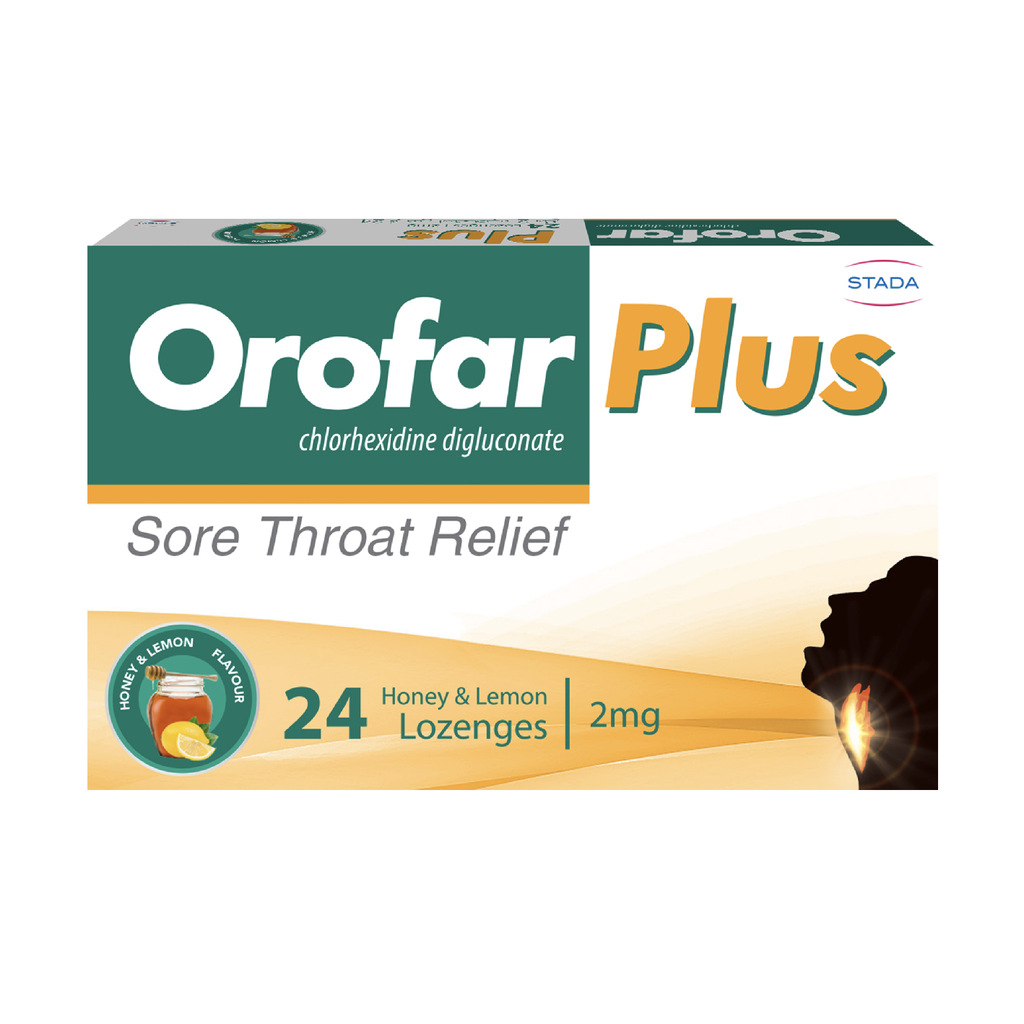 Orofar Plus Honey & Lemon 24 Lozenges, 2mg Chlorhexidine 