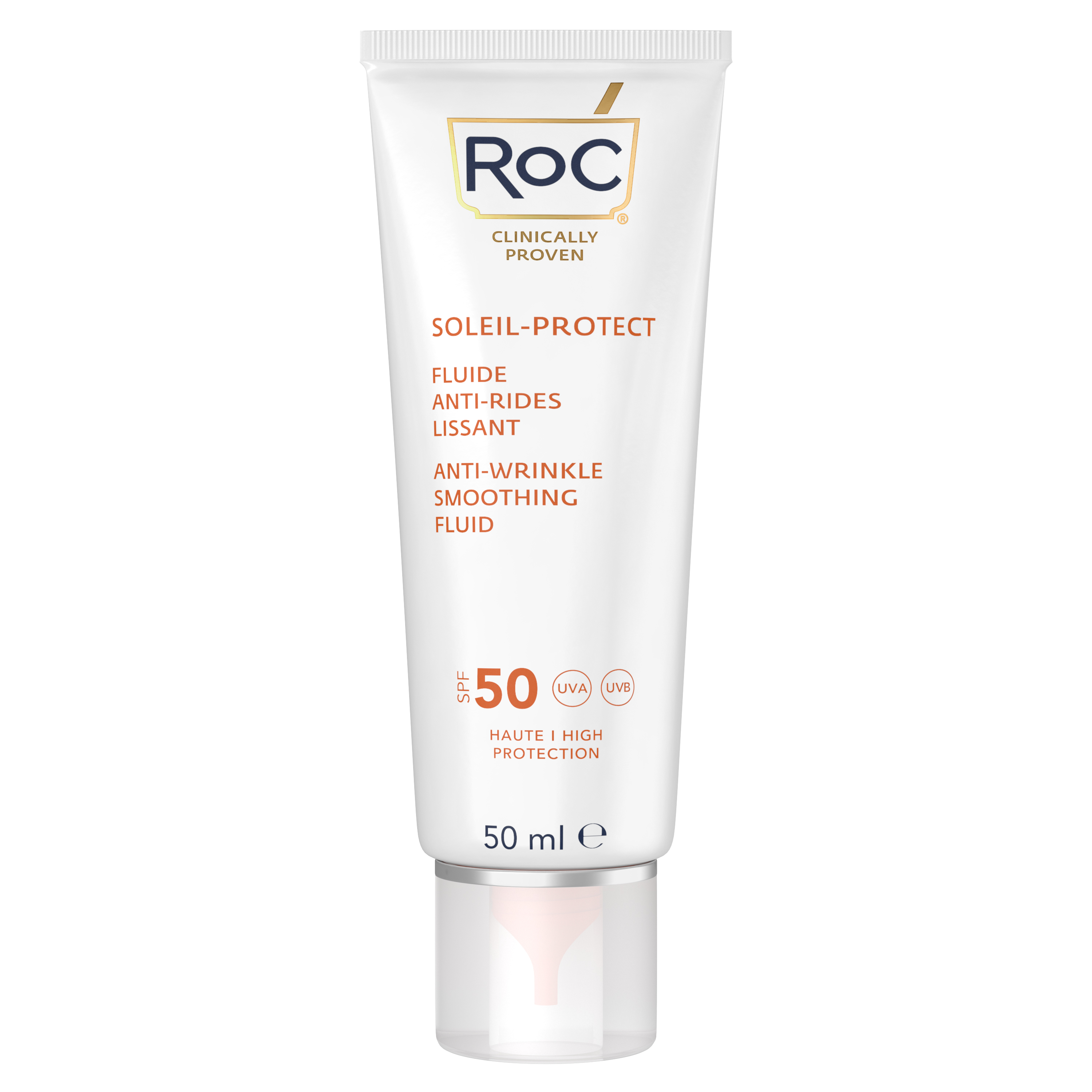 Product Image for ROC Soleil-Protect Anti-Wrinkle Smoothing Fluid Spf50+ 50ml
