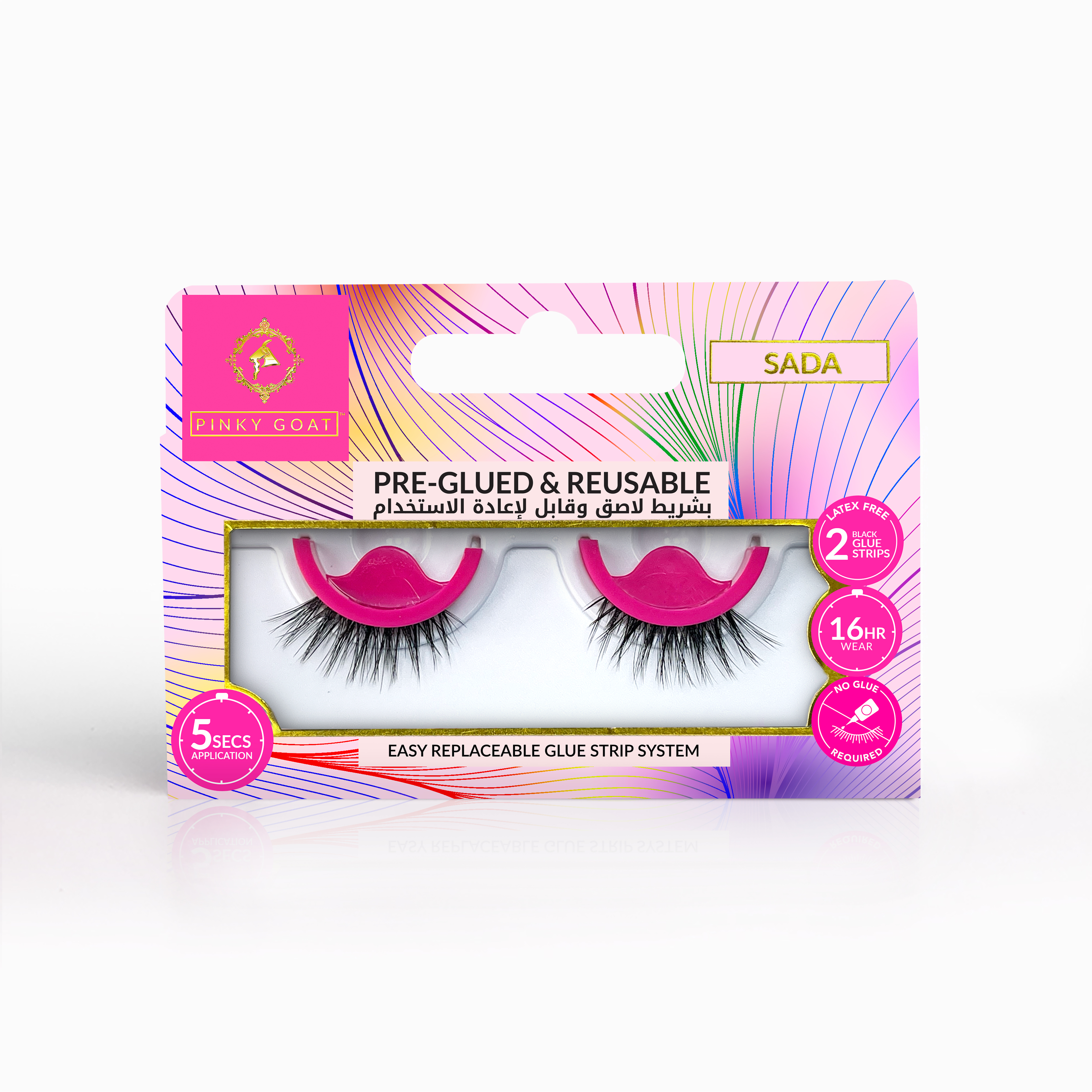 Product Image for Pinky Goat Pre-Glued Sada Lash- 1 Pair Black 