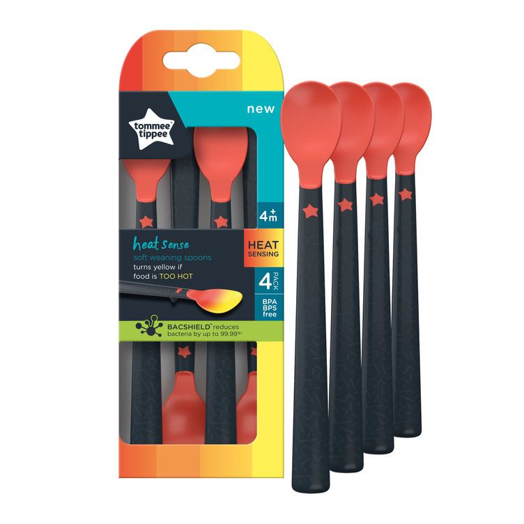 Product Image for Tommee Tippee Heat Sense Soft Weaning Spoon, 4 M+ ( Pack Of 4)
