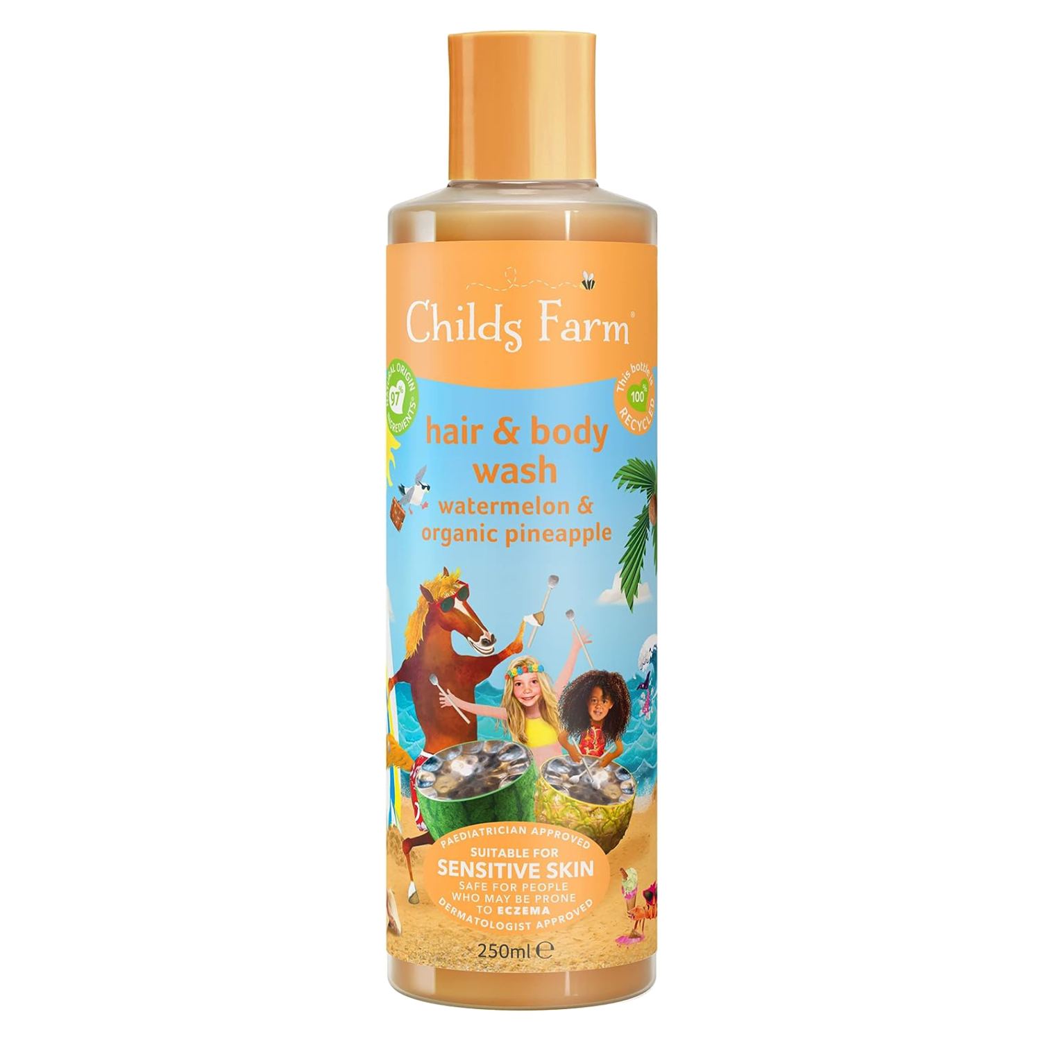 Childs Farm Hair & Body Wash, Watermelon & Organic Pineapple 250ml 
