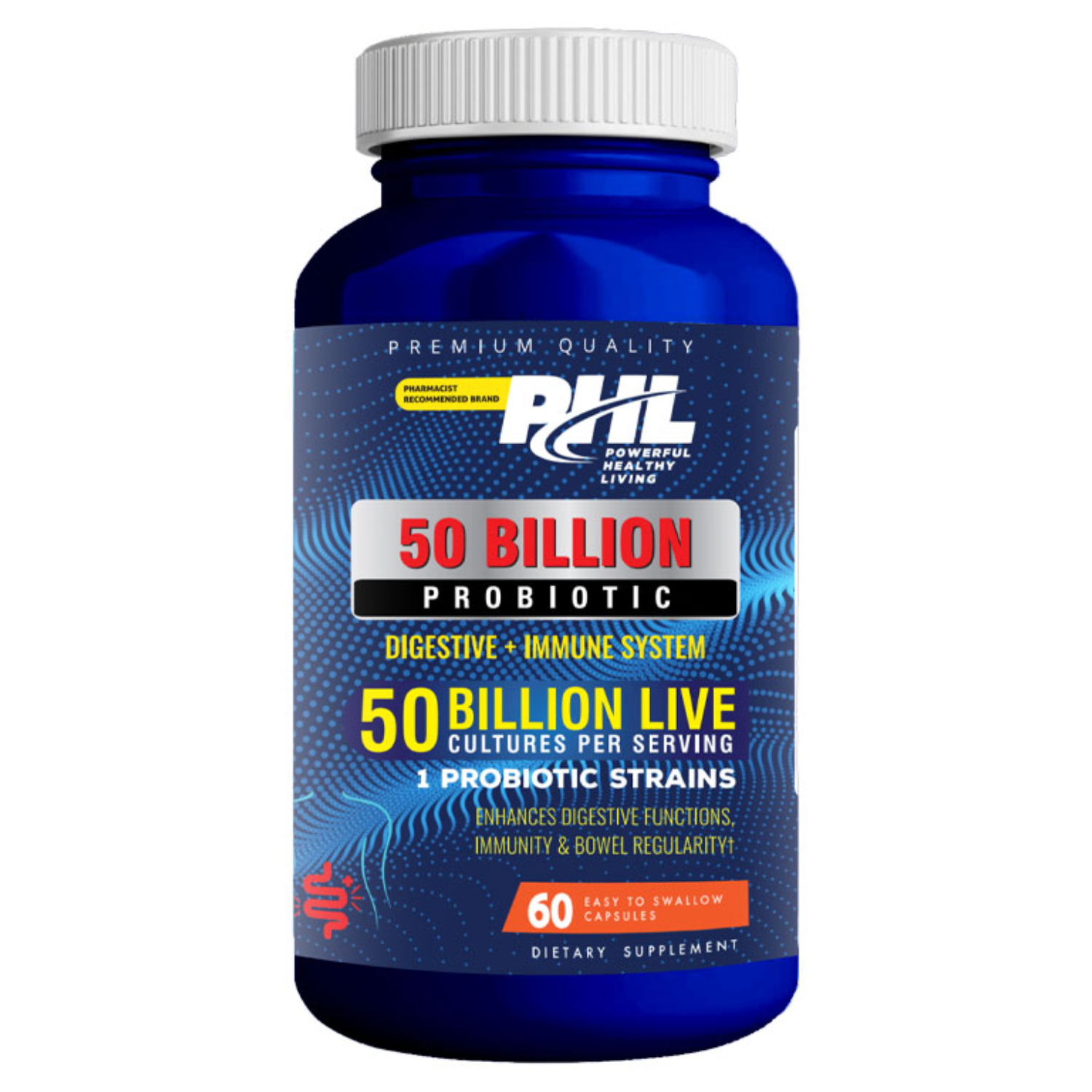 Product Image for Phl Probiotic 50 Billion 60 Capsules