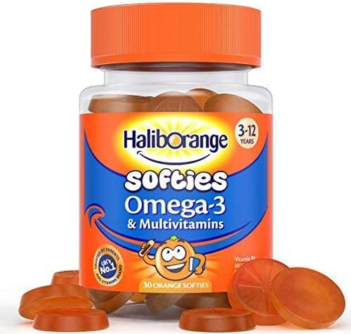 Product Image for Haliborange Kids Omega-3 & Multivitamin Orange Softies - 30 Delicious Chewable Vitamins For Optimal Brain