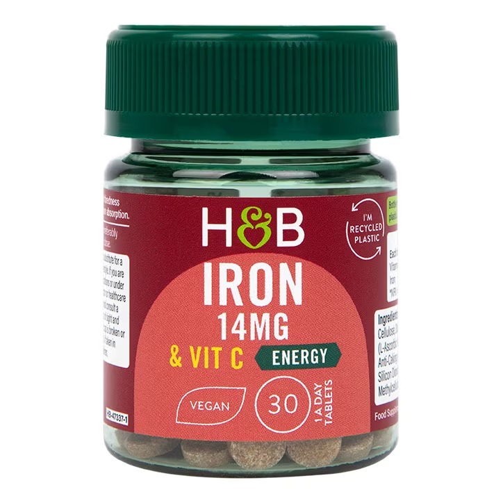 Product Image for Holland & Barrett Iron & Vitamin C 14mg 30 Tablets