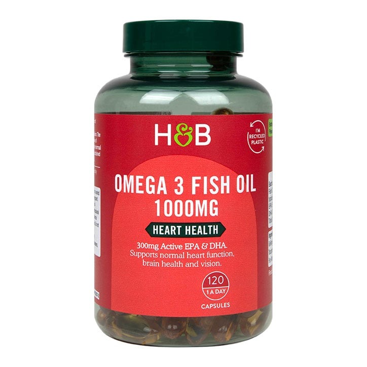 Product Image for Holland & Barrett Omega 3 Fish Oil 1000mg 120 Capsules