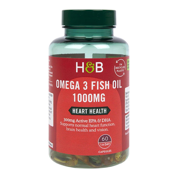 Product Image for Holland & Barrett Omega 3 Fish Oil 1000mg 60 Capsules