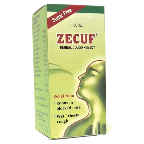 Zecuf Cough Syrup Sugar Free 100Ml