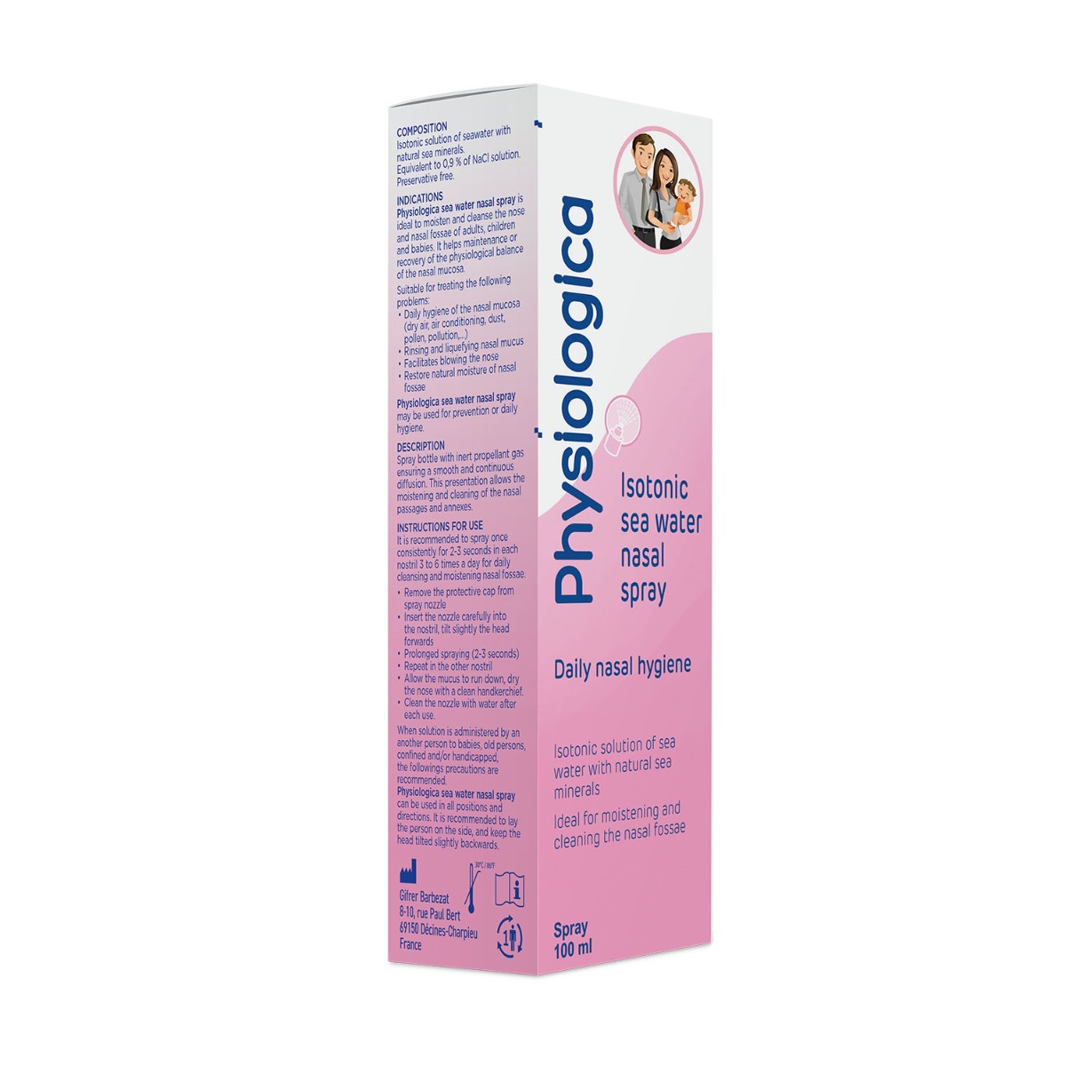 Physiologica Isotonic Seawater Nasal Spray 100 ml
