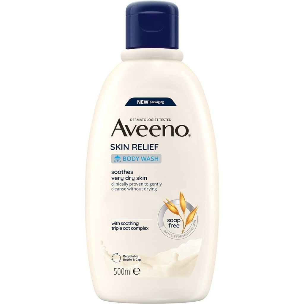 Aveeno Skin Relief Moisturising Body Wash With Triple Oat Complex For Dry Skin 500ml