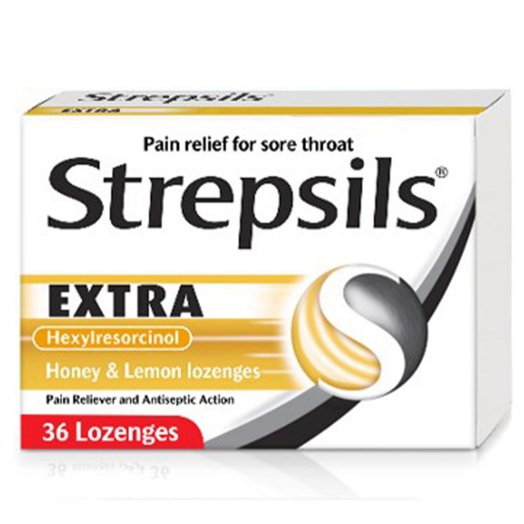 Strepsils Extra Honey & Lemon, Soothing Effective Relief for Sore Throats, 36 Lozenges