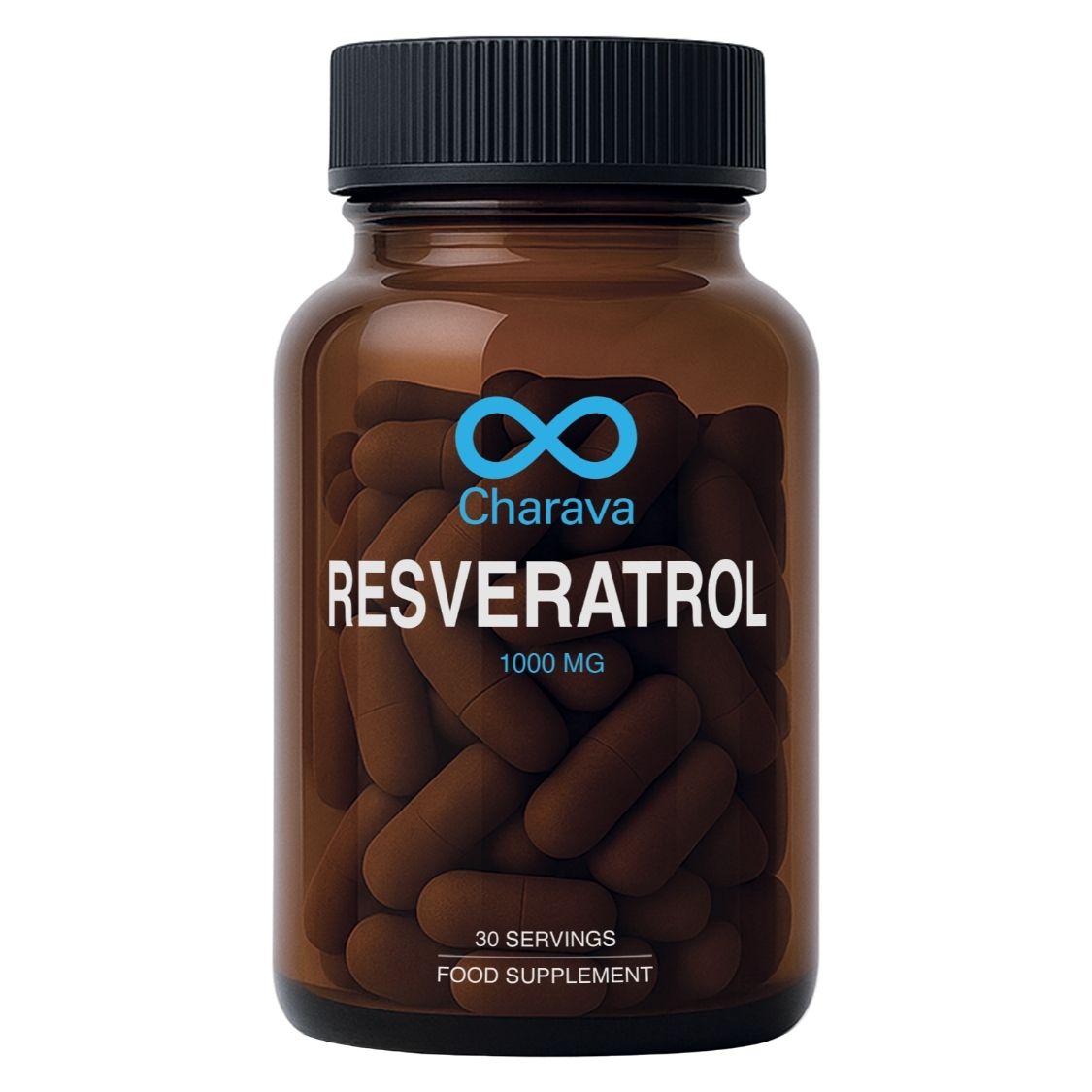 Charava Resveratrol 1000mg Antioxidant Capsules, Pack of 60's