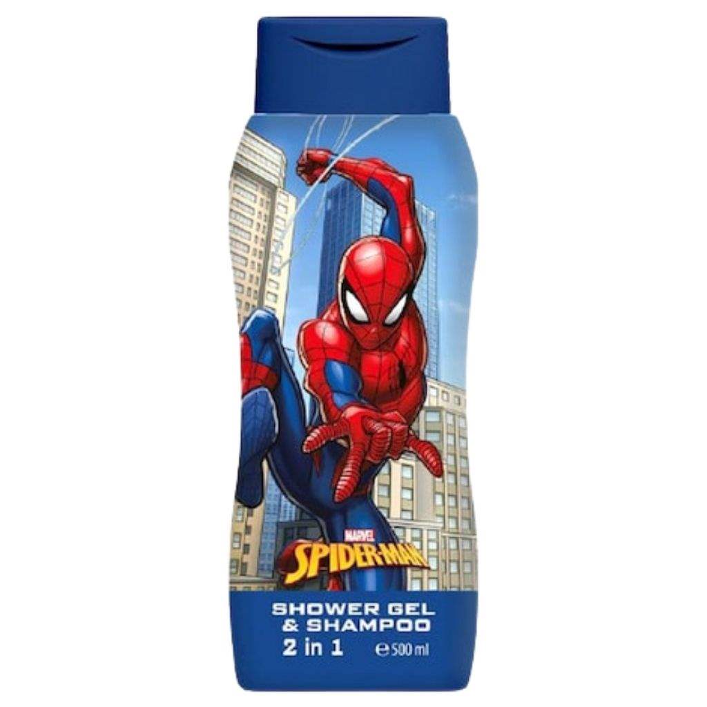 Air-Val 2 In 1 Shower Gel & Shampoo For 3+ Year Children, Marvel Spiderman 500ml