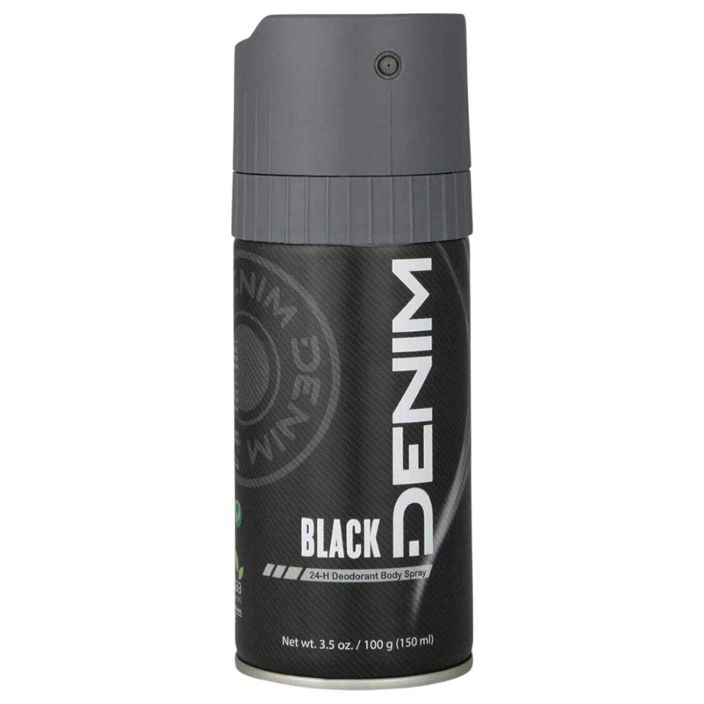 Denim 24H Deodorant Body Spray For Men, Black 150ml