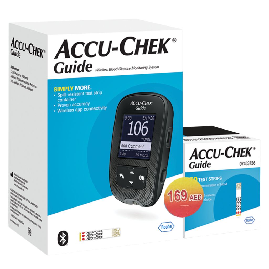 Accu-Chek Guide Blood Glucose Meter + 50 Test Strips, Promo Pack