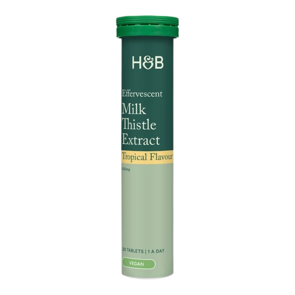 H&B Effervescent Milk Thistle Extract 100Mg Tropical Tab 20S