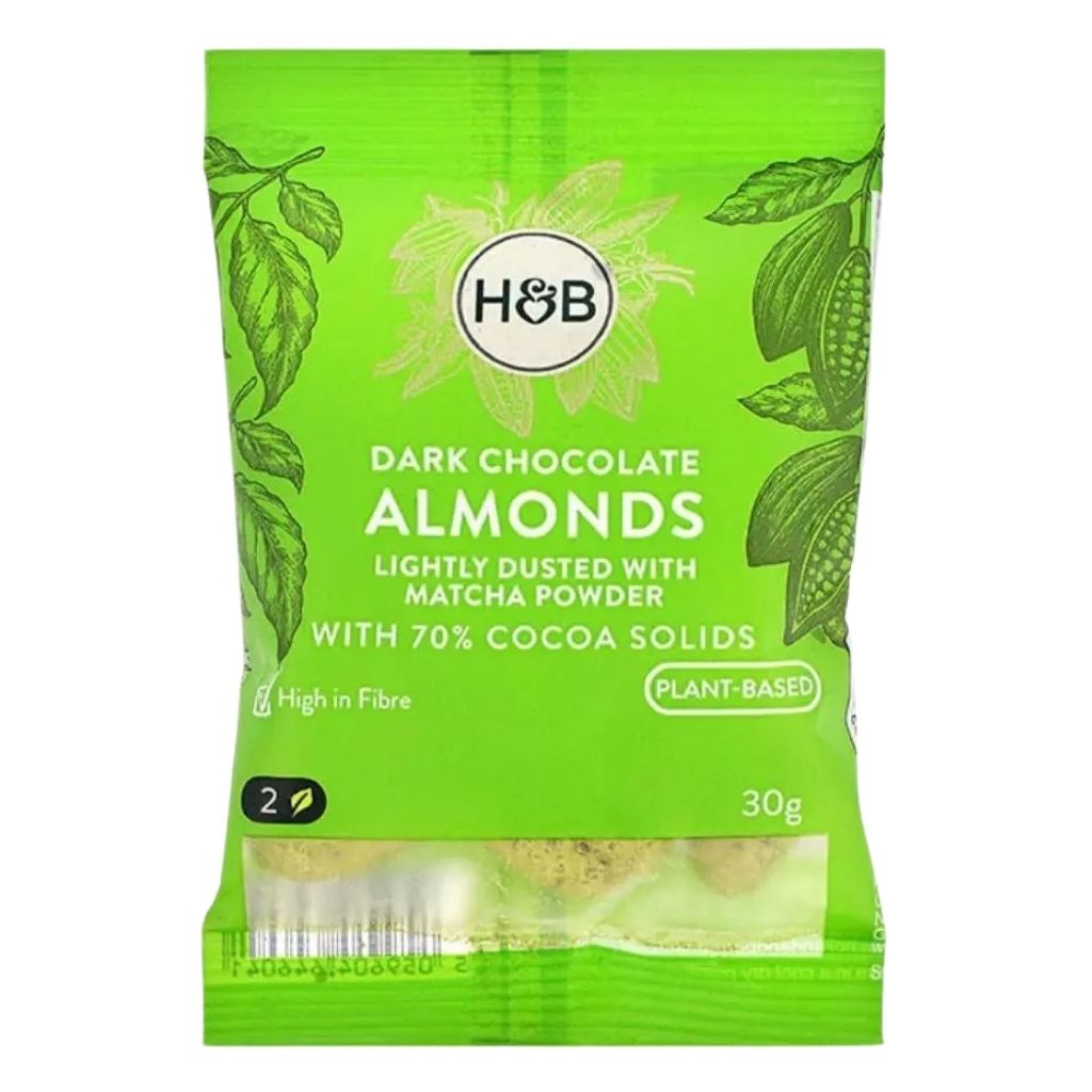 H&B Dark Chocolate Almonds 30G