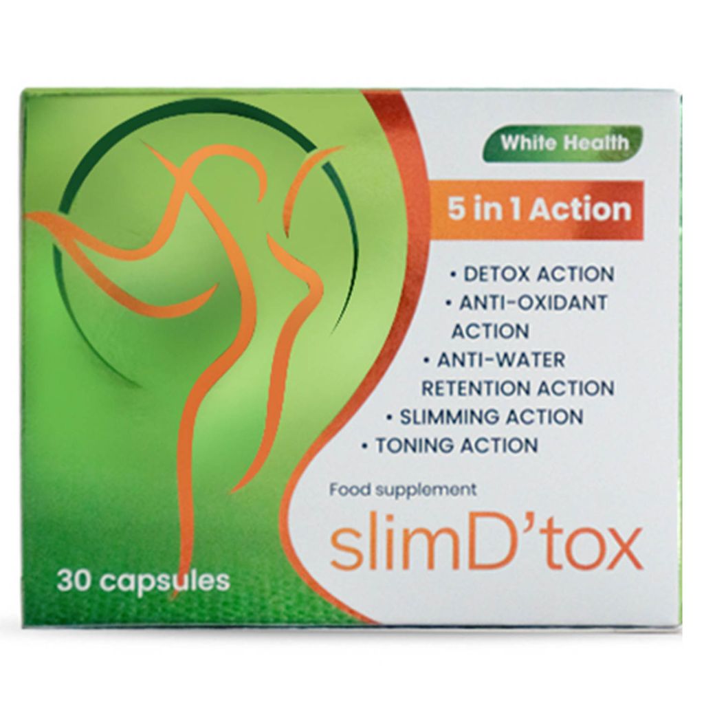 White Health Slim D’tox  ’’Advanced Water Out Formula’’ 5 in 1 Action Capsules, Pack Of 30’s