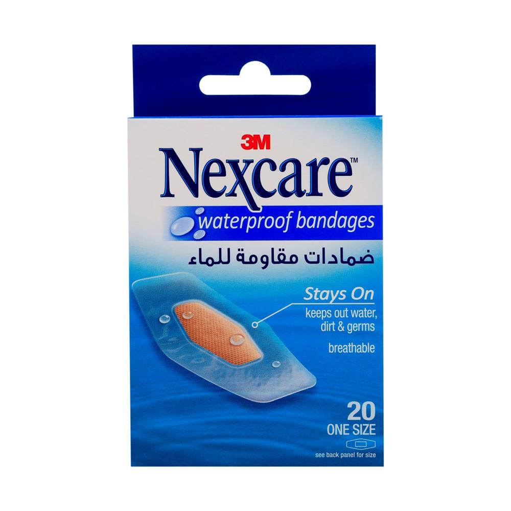 Back Image for 3M Nexcare Waterproof Bandages 20's