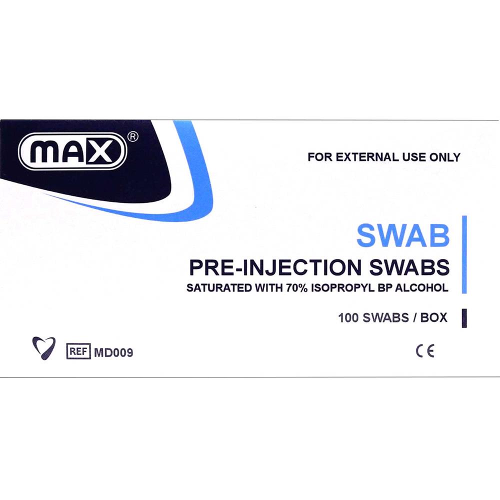 Back Image for Medi Alcohol Pre-Injection Swabs 100's