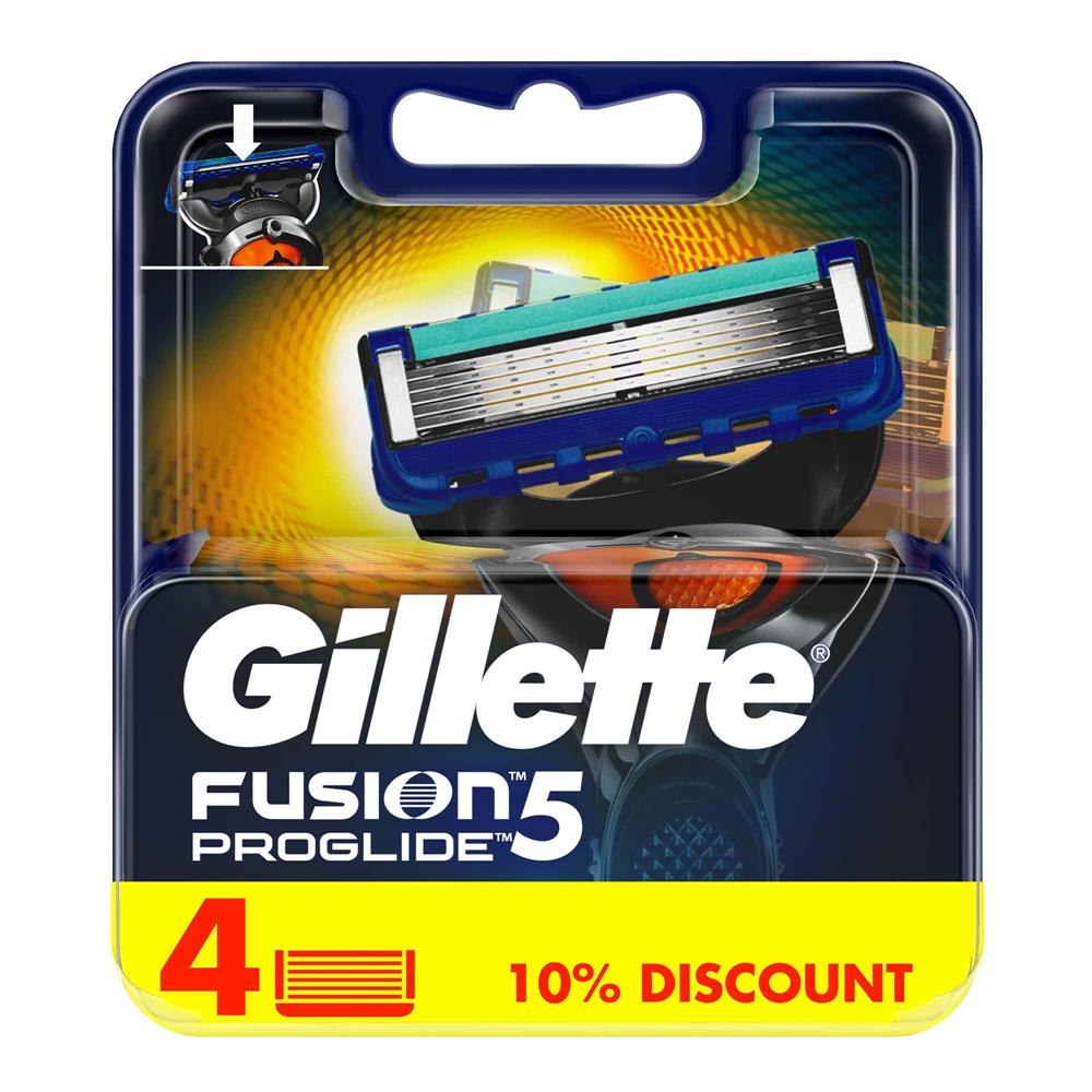 Back Image for Gillette Fusion ProGlide Razor Blade Refill 4's
