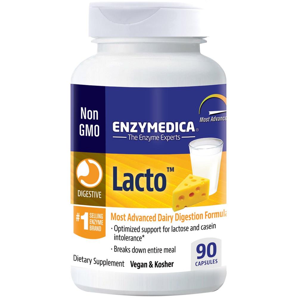 Back Image for Enzymedica Lacto Most Advanced Dairy Digestion Formula Capsules 90's