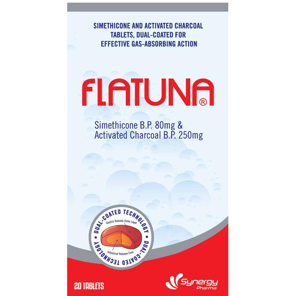 Back Image for Flatuna Dual Coated Tablets 20's