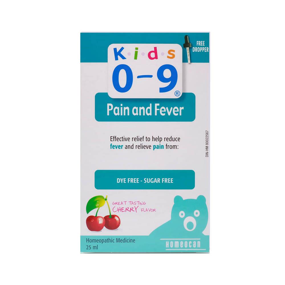 Back Image for Homeocan Kids 0-9 Pain & Fever Oral Solution 25ml