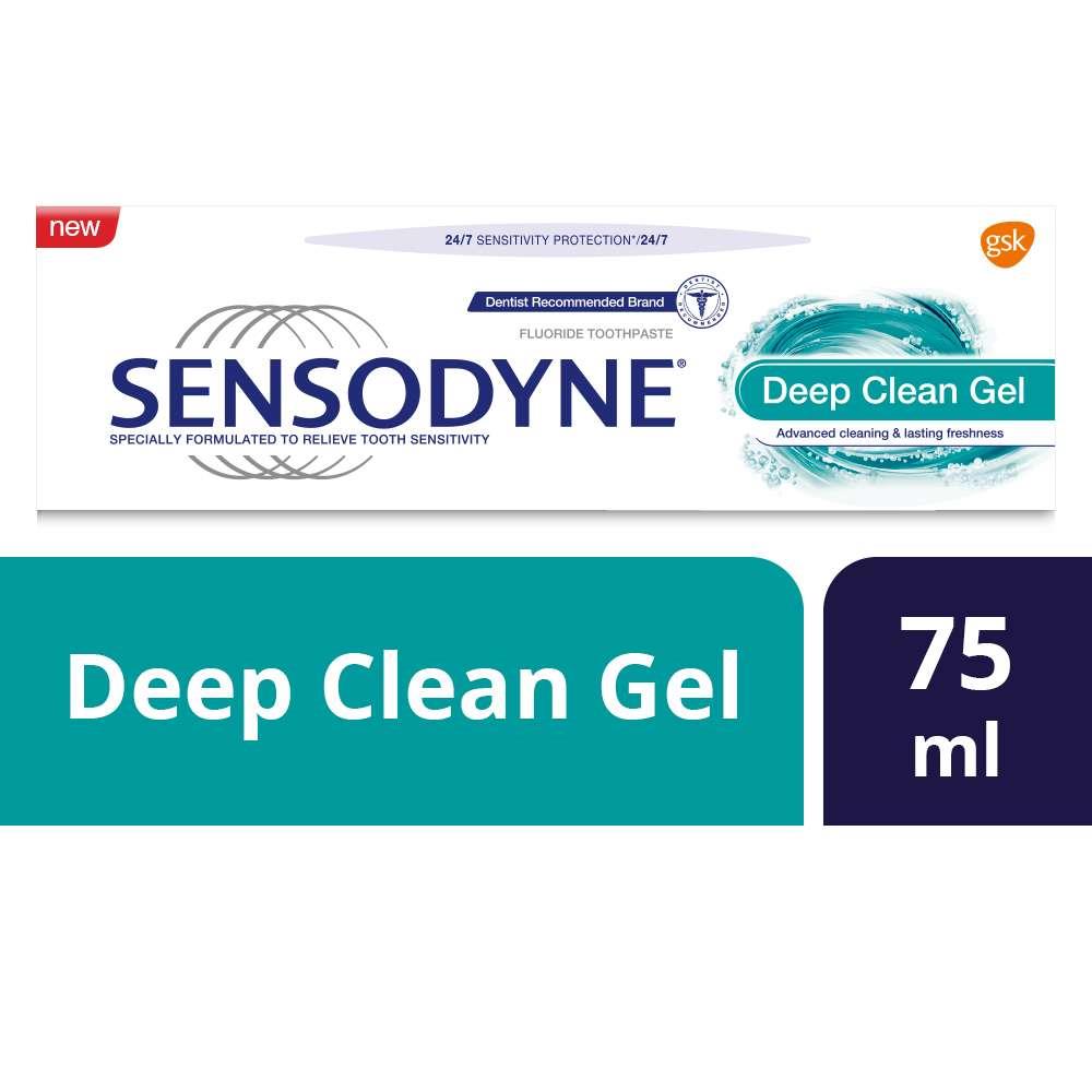 Back Image for Sensodyne Deep Clean Gel Toothpaste 75ml