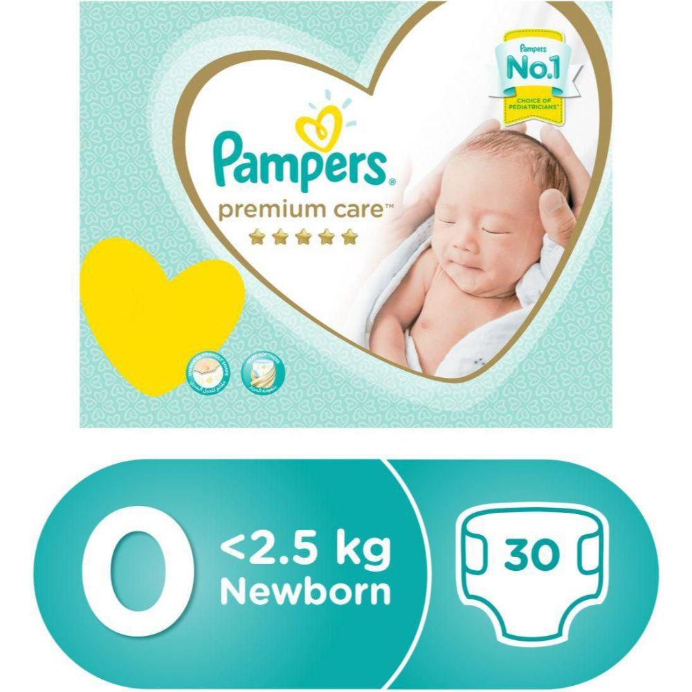 Pampers Premium Care Size 0 2.5kg Carry Pack 30's