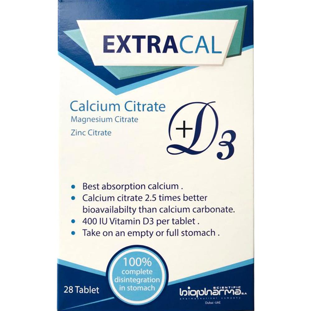 Back Image for Extracal Tablets 28's