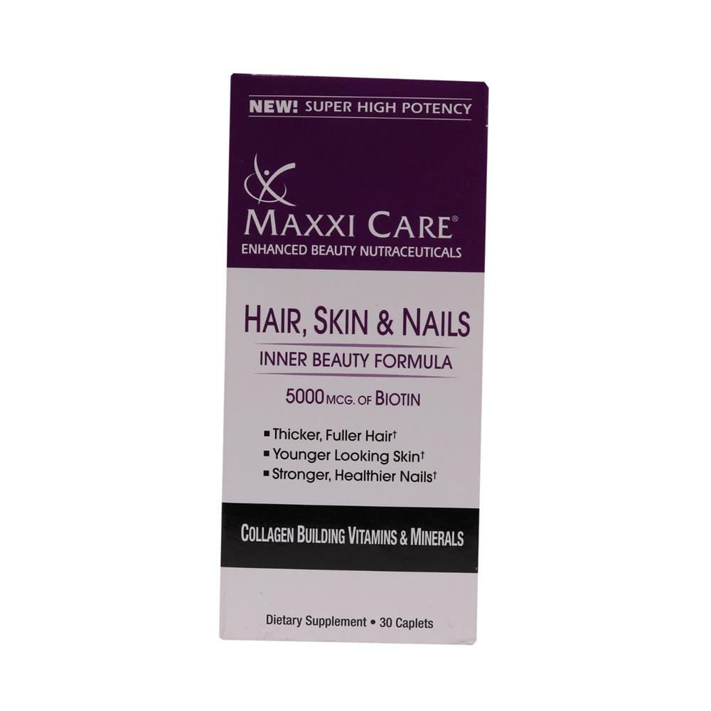 Back Image for Pharmaxxi Maxxi Care Hair Skin & Nail Inner Beauty Biotin Tablets 30's