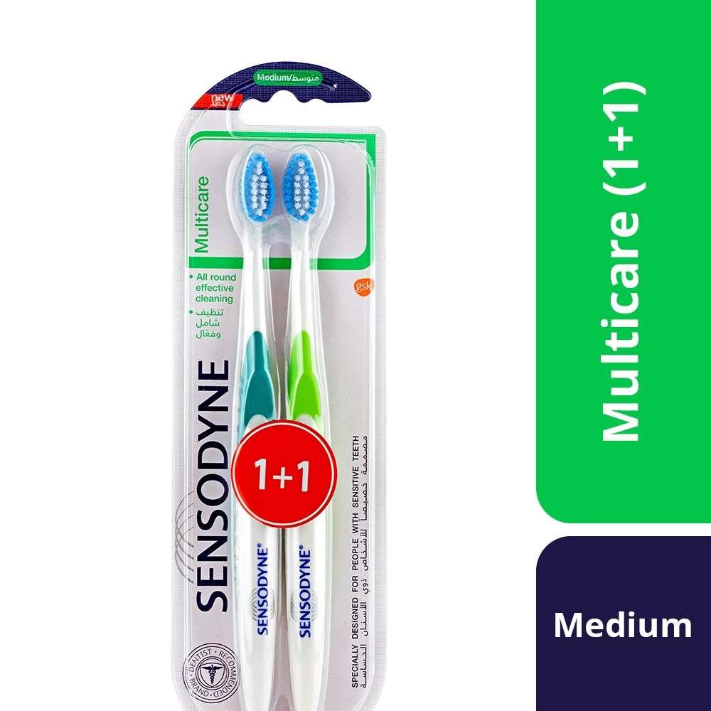 Back Image for Sensodyne Multi Care Medium 1+1 Toothbrush
