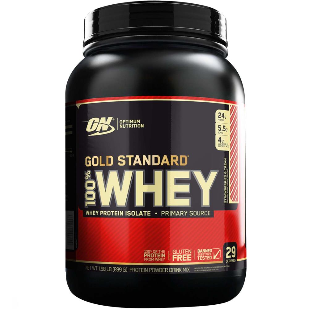 Optimum Nutrition Gold Standard 100% Whey Protein Powder, Strawberry 909g