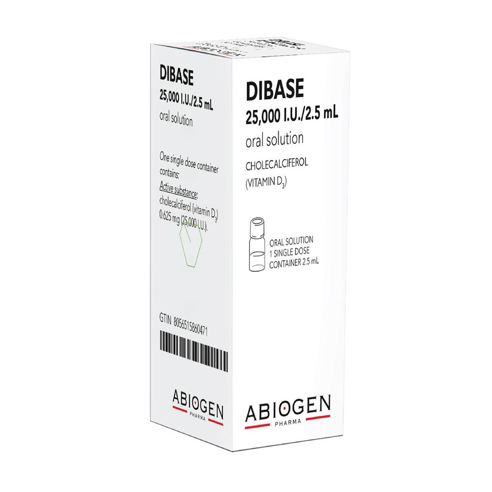 DIBASE 25,000IU D3 ORAL SOLUTION SINGLE DOSE 2.5 ML