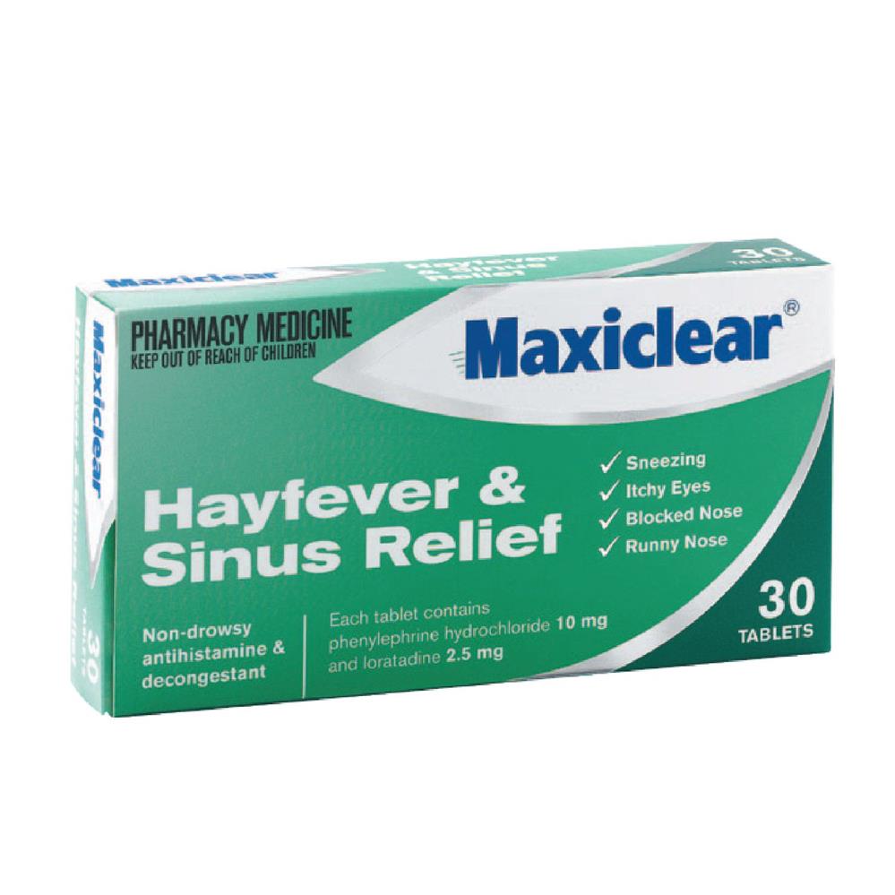 MAXICLEAR HAYFEVER & SINUS RELIEF TABLETS 30S