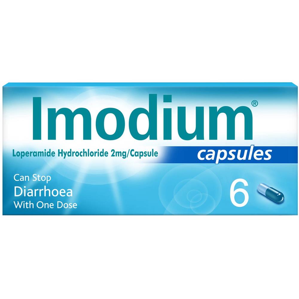 Back Image for Imodium Original 2mg Capsules 6's
